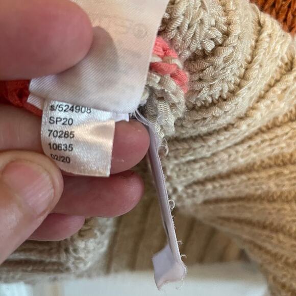 Lou & Grey & LOFT Sweater Womens LARGE Multicolor Chunky Knit Striped Pullover - Picture 11 of 14